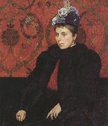 Sir james dromgole linton,P.R.I. Portrait of Mrs Minie Sidney,aged 39 (mk37) oil painting artist